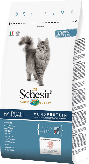 SCHESIR Suva hrana za mačke Hairball 1.5kg