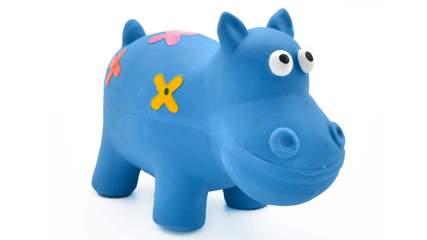 GIZMO Gumena igračka za pse Nilski konj 14cm