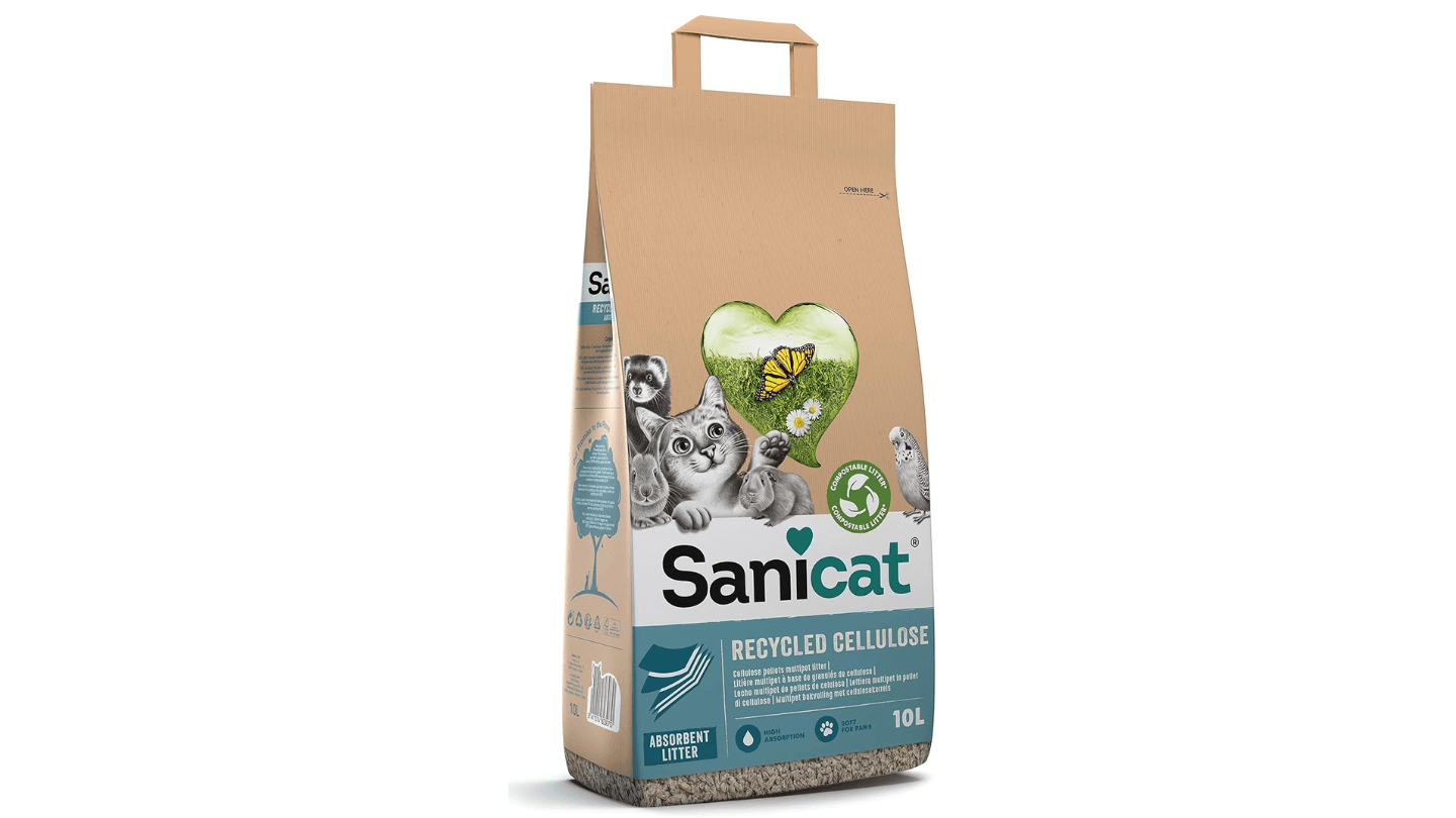 SANICAT Upijajući posip za mačke Clean&Green Cellulose 10l