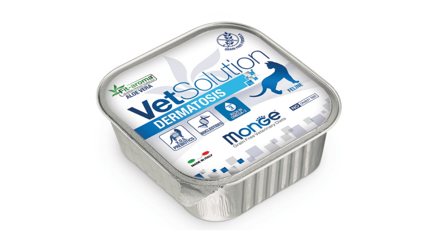 MONGE VETSOLUTION Medicinska hrana za mačke bez žitarica Dermatosis 100g