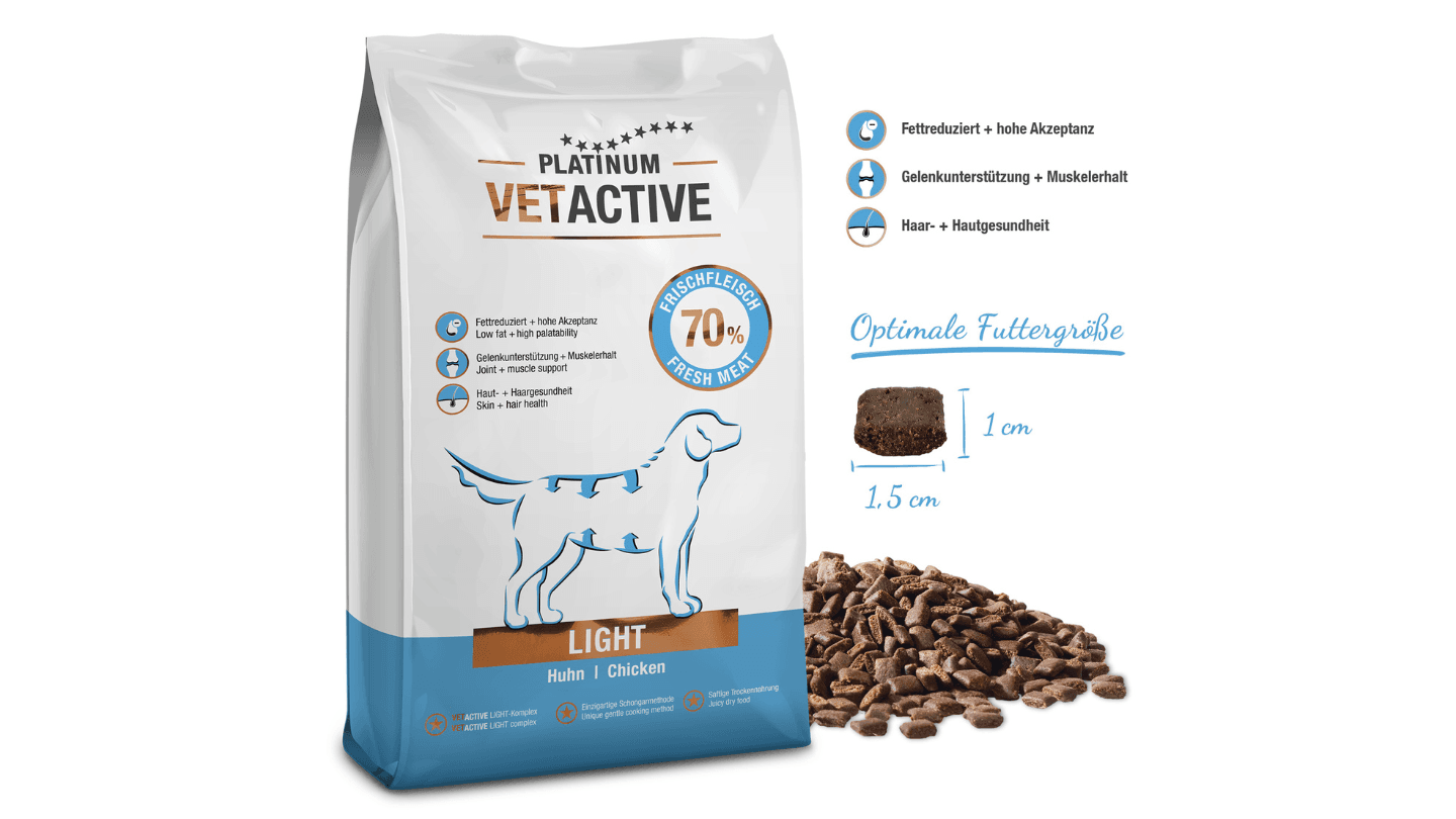PLATINUM Suva hrana za pse VetActive Light Dog 1.5kg