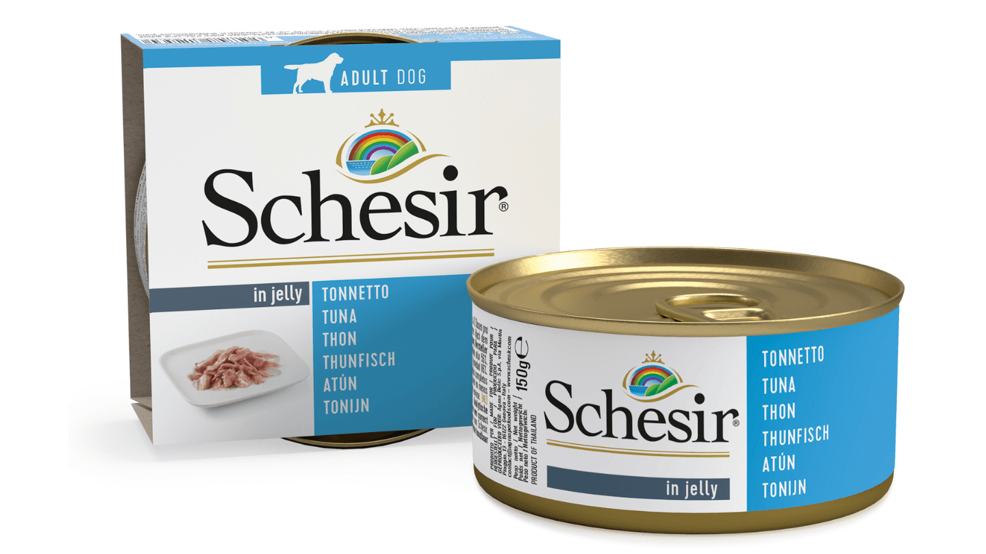 Selected image for SCHESIR Vlažna hrana za pse tuna u želeu 150g