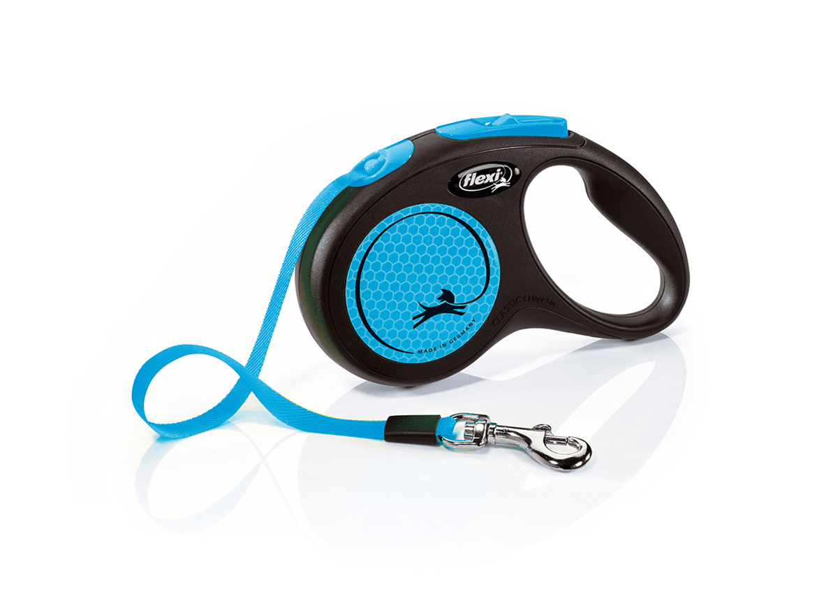 FLEXI Povodac za pse New Neon S 5m plavi