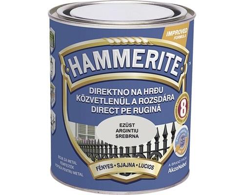 HAMMERITE 3u1 Sjajni lak za metal 0,75l, Srebrni