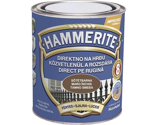 HAMMERITE 3u1 Sjajni lak za metal 0,75l, Tamno-smeđi
