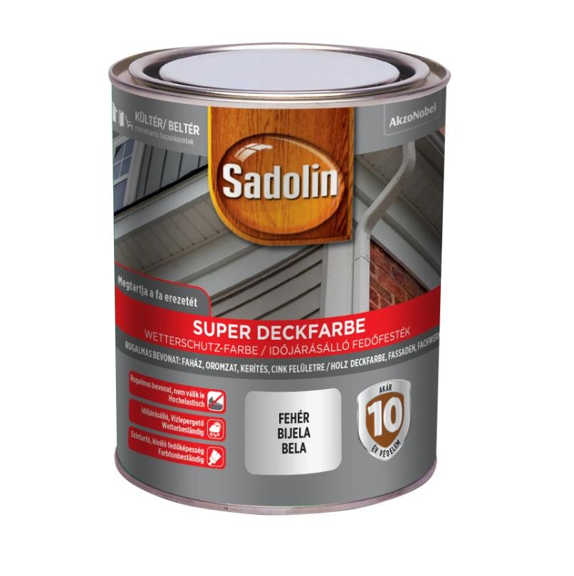SADOLIN Debeloslojni lazur na vodenoj bazi za drvo Superdec 0,75l, Beli
