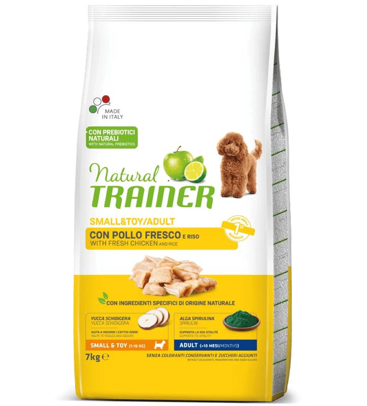 TRAINER Kompletna hrana sa piletinom za odrasle pse Natural Sensitive Small and Toy 7kg