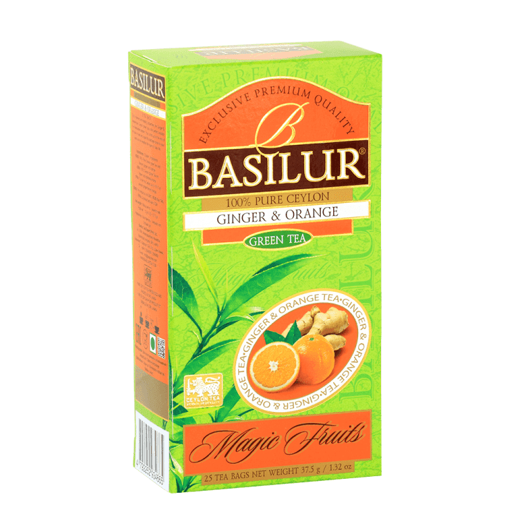 Basilur Zeleni čaj sa đumbirom i pomorandžom Ginger Orange, 25 kesica