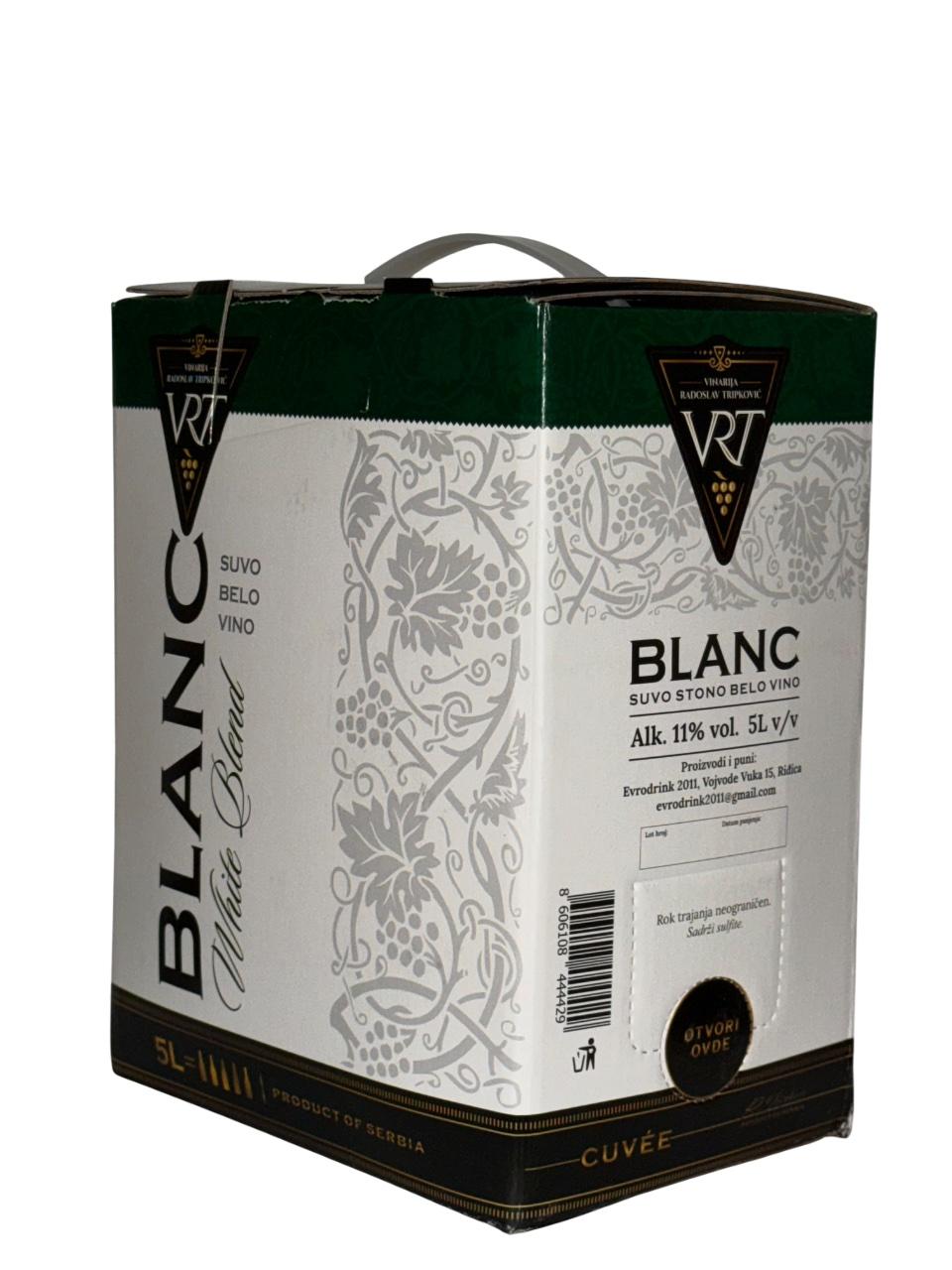 VRT Suvo belo vino Blanc 5l bag in box