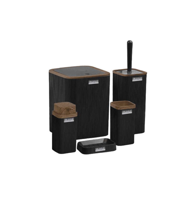 Lapino OKY-461-3-S Kupatilska galanterija, 5u1, Crna