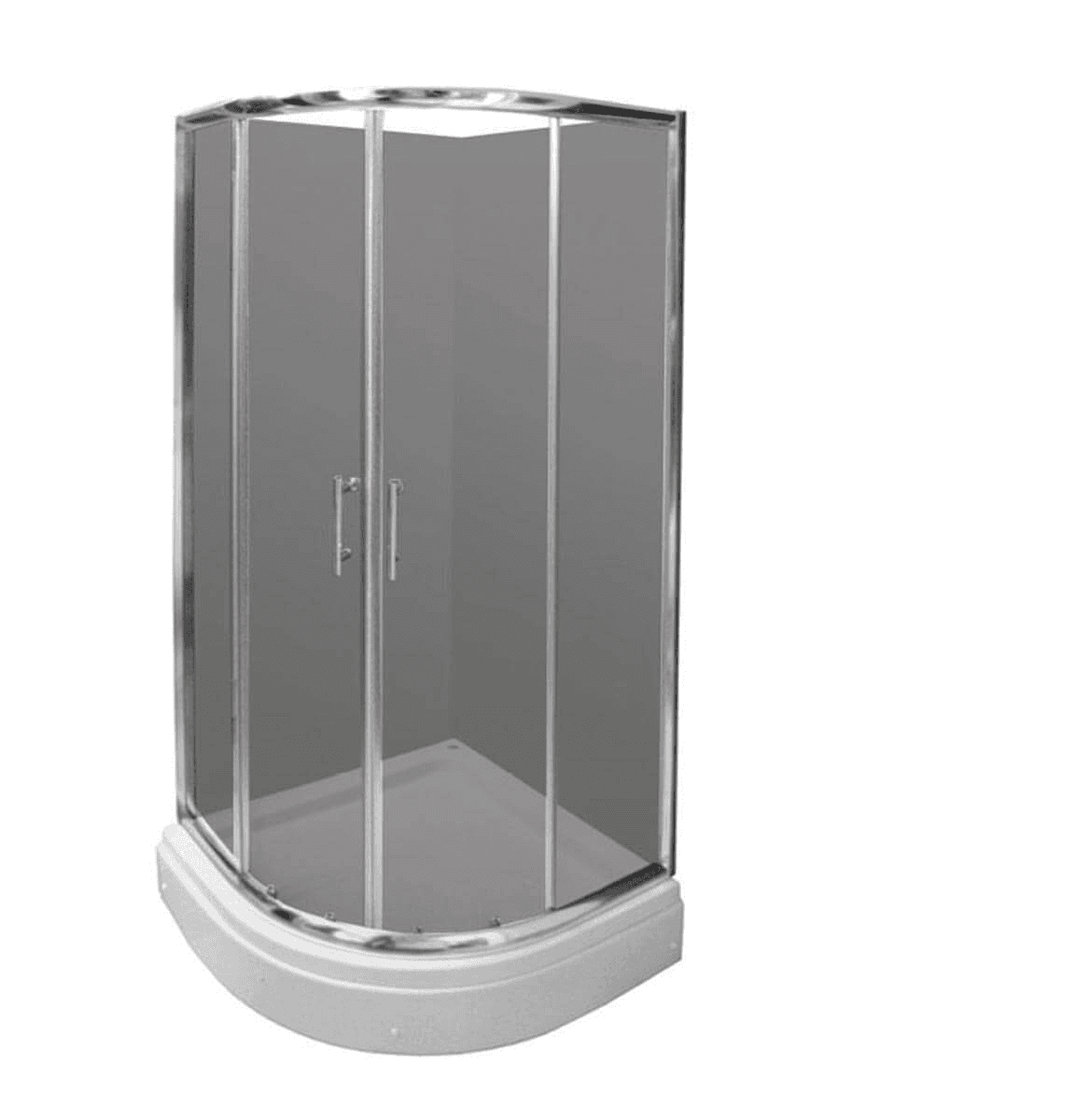 Linni Grey Transparent Tuš kabina, R80x190cm, Tonirano staklo 5mm, Srebrni ram