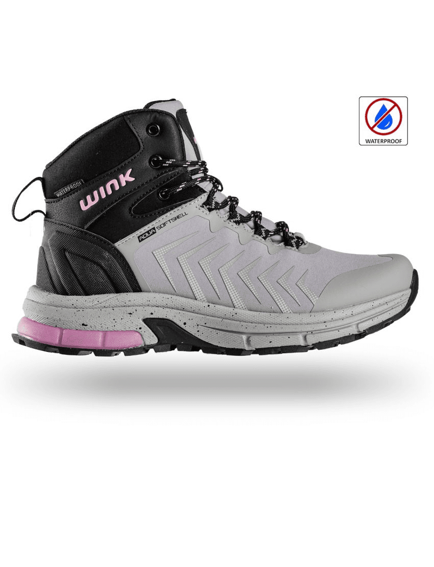 WINK Ženska vodootporna čizma HF42140, Sivo-crne
