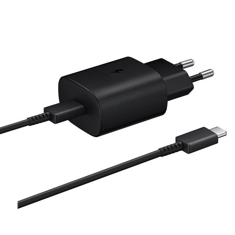 Kućni punjač Fast Charging, Za Samsung, 2.0/ USB PD, 45W, Type- C na Type-C, 5A, Crni