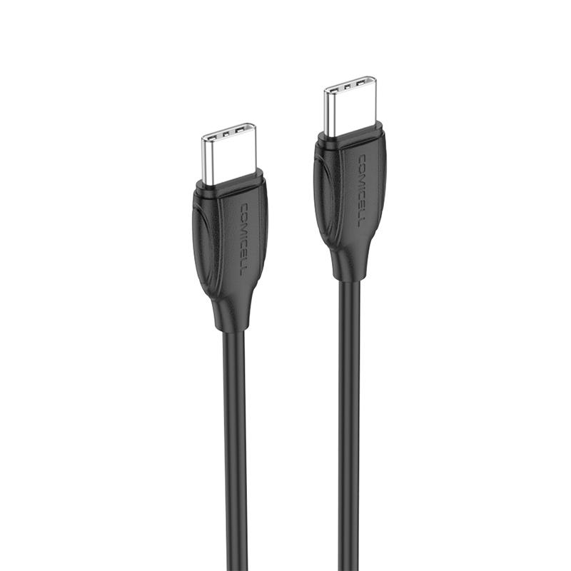 COMICELL USB data kabl Superior CO-BX19 Fast 60W 3A Type C na Type C 1m crni