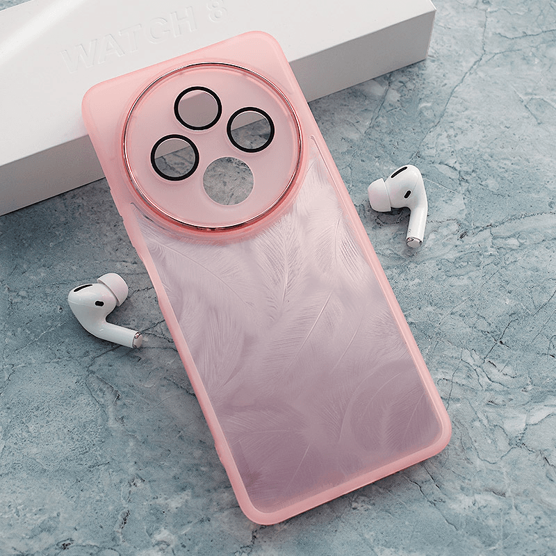 Maska za telefon Xiaomi Redmi 14C GLITTER FEATHER, Roze