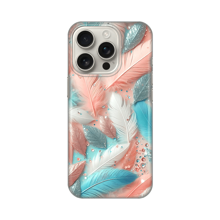 Maska za telefon iPhone 16 Pro Pastel Feathers PRINT