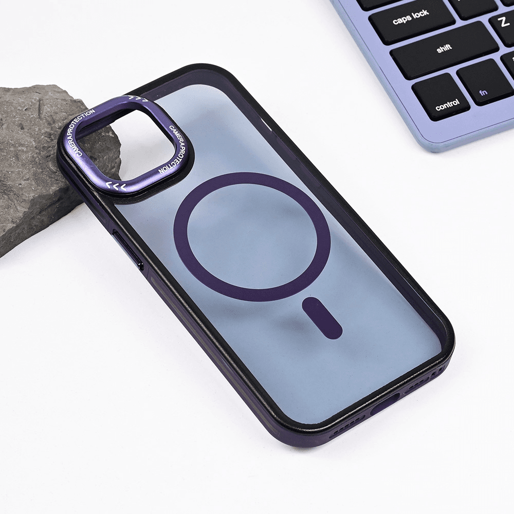 Maska za telefon iPhone 15 TRENDY, Magsafe, Ljubičasta