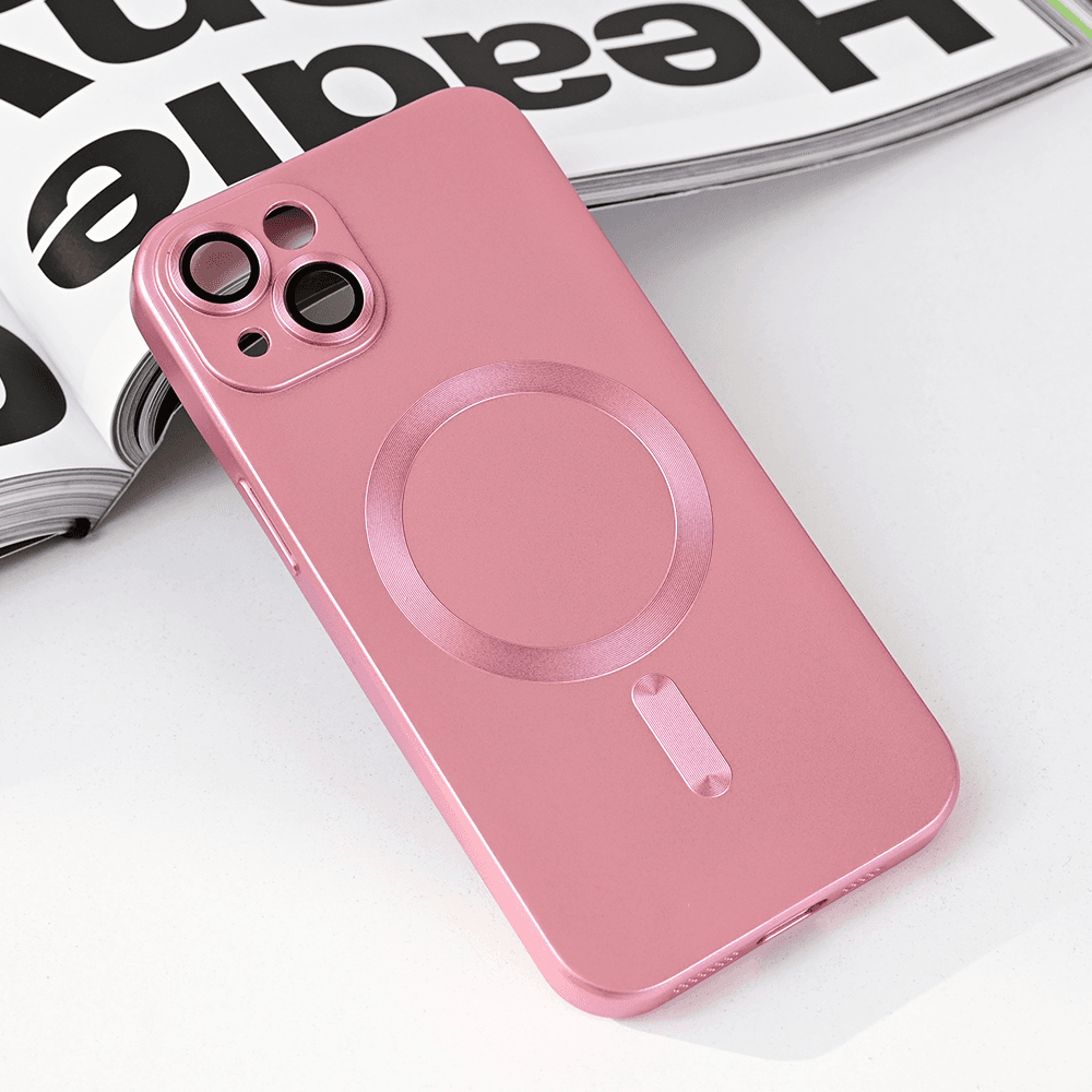 Maska za telefon iPhone 14 CHROME, Magsafe, Roze