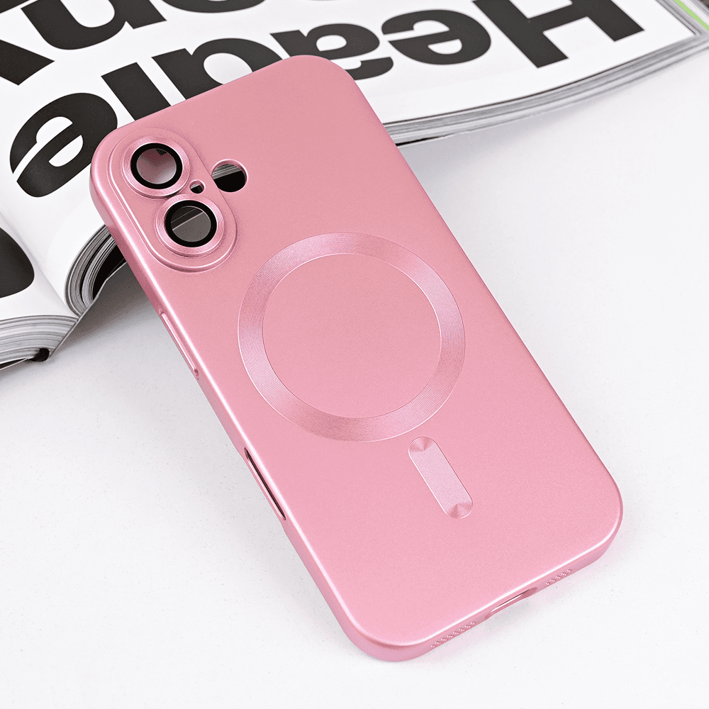 Maska za telefon iPhone 16 CHROME, Magsafe, Roze