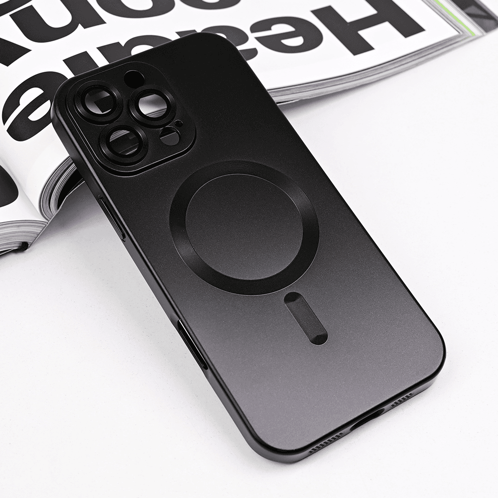 Maska za telefon iPhone 16 Pro Max CHROME, Magsafe, Crna