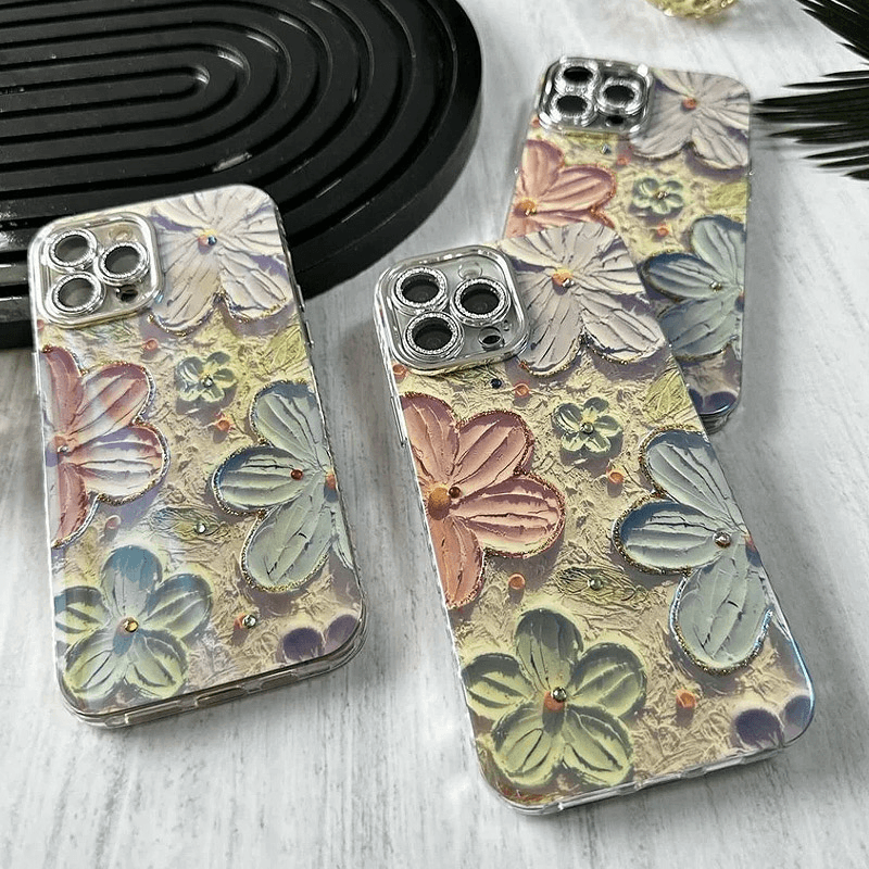 Maska za telefon iPhone 16 PAINTING FLOWER, Crvena