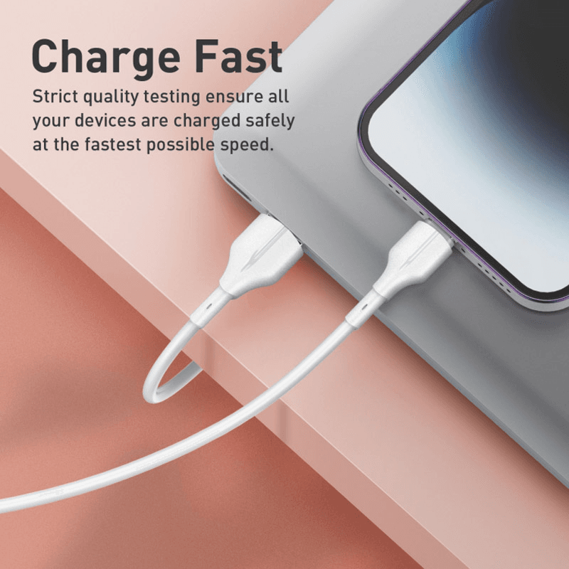 LDNIO Kabl LS841 25W Fast USB na Type-C, 1m, Beli