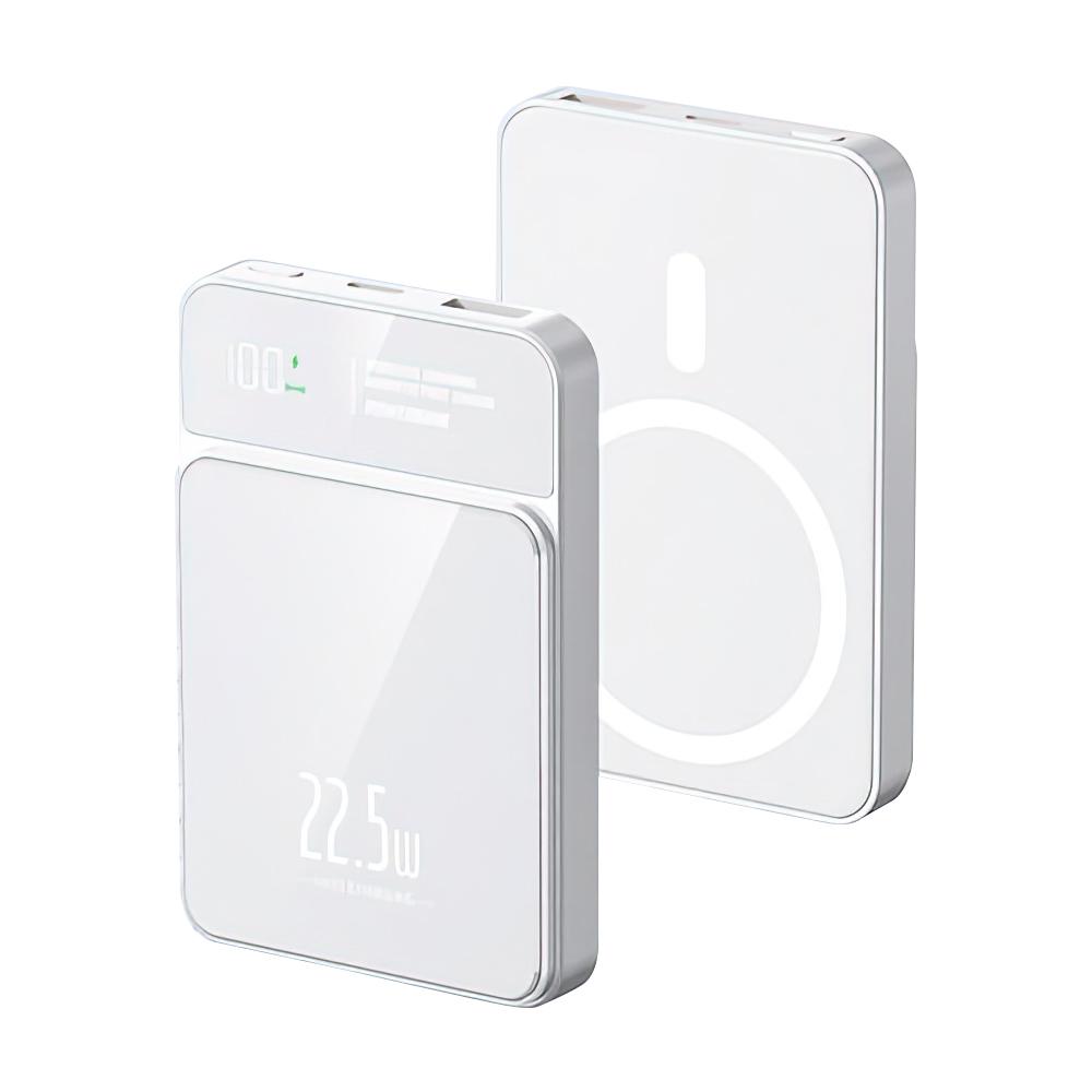 Eksterna baterija MagSafe M50, 15W PD 20W+22.5W Fast, 5000mAh, Bela