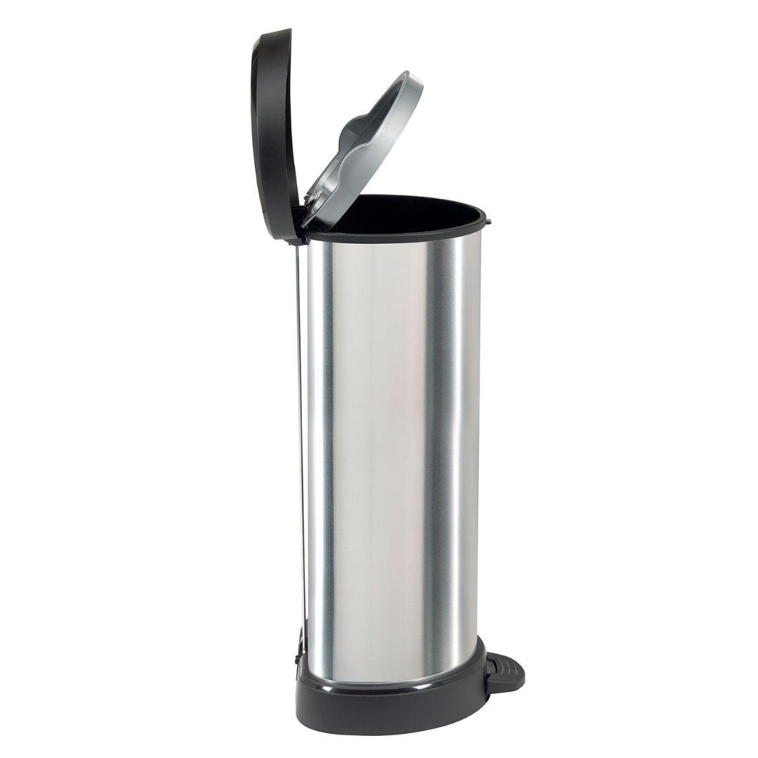 Curver Kanta Deco Bin, 40 l, Srebrna