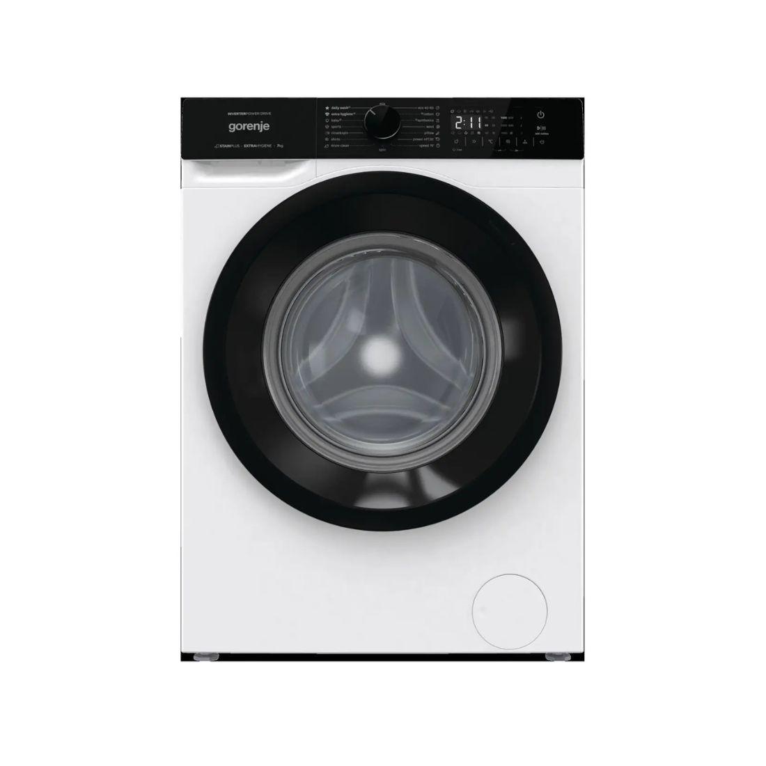 Gorenje Mašina za pranje veša WNHA74SASEU, 7 kg, 1400 rpm, 16 programa, Crno-bela