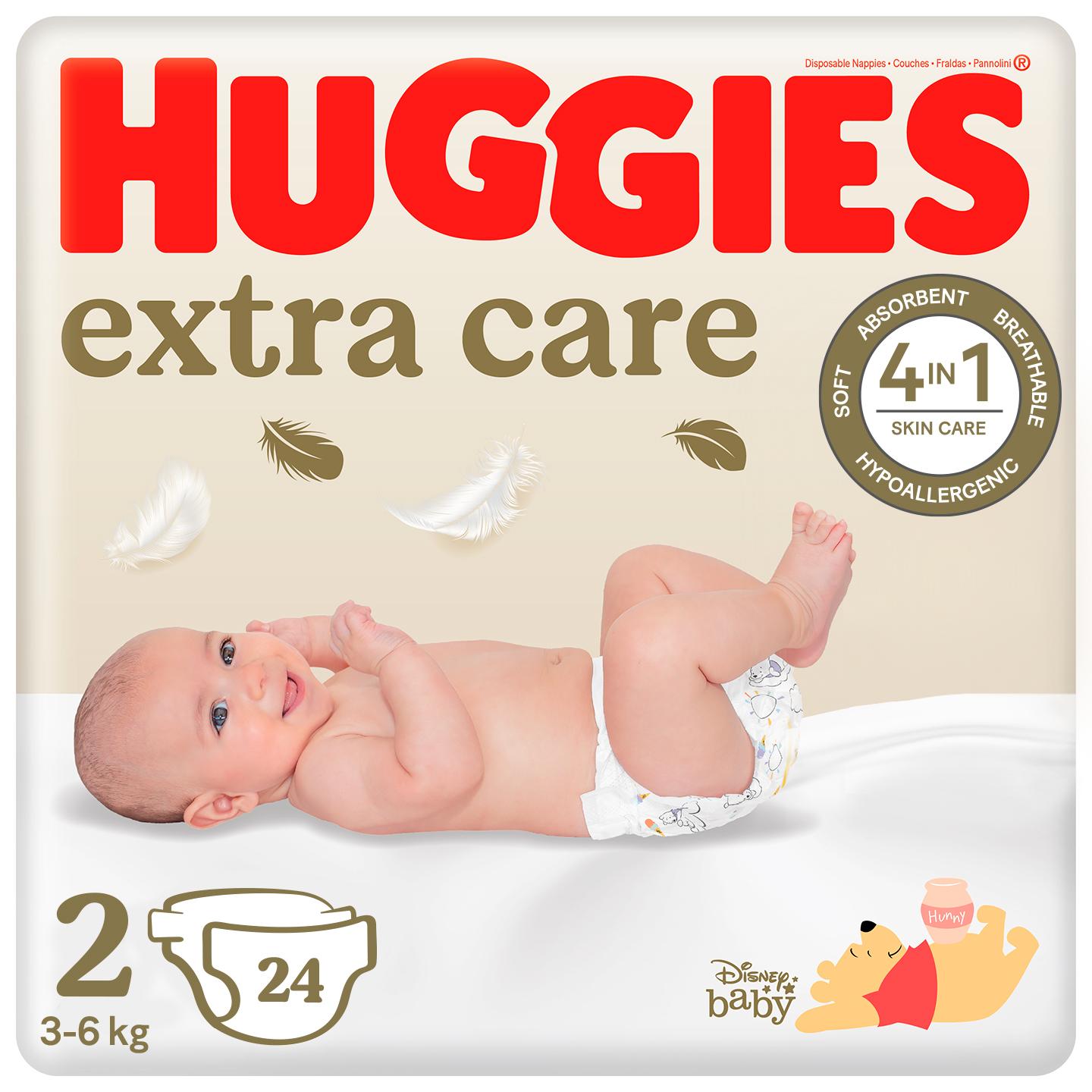 Selected image for HUGGIES Extra Care Pelene za bebe, 3 - 6 kg, 24 kom