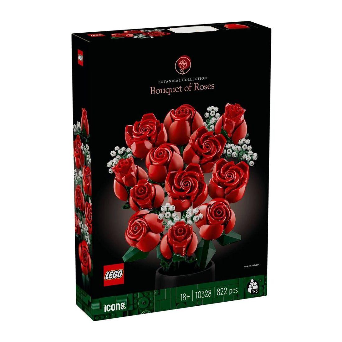 LEGO Kocke Buket ruža Icons 10328, Crveni