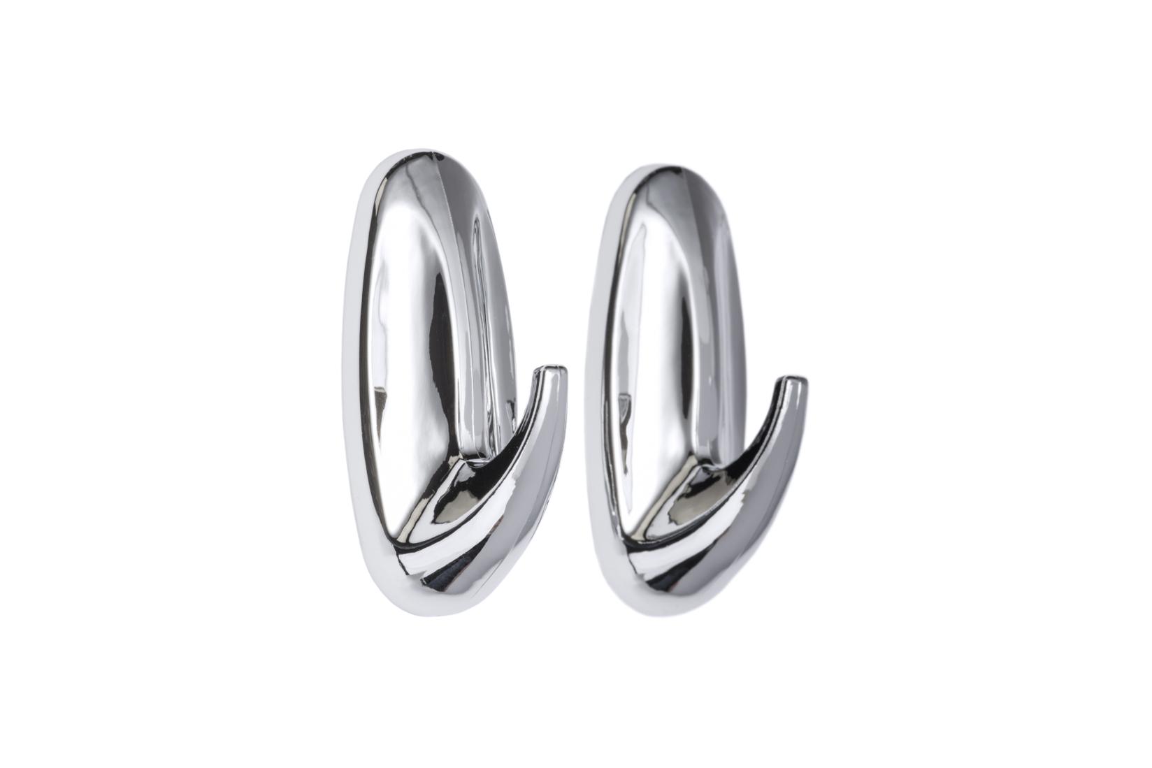 MINOTTI Samolepljiva kukica 25x55 ovalna ABS hrom