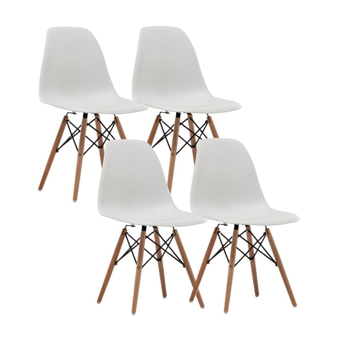 Sitonia Set trpezarijskih stolica Calypso, ABS Premium, 4 komada, Beli