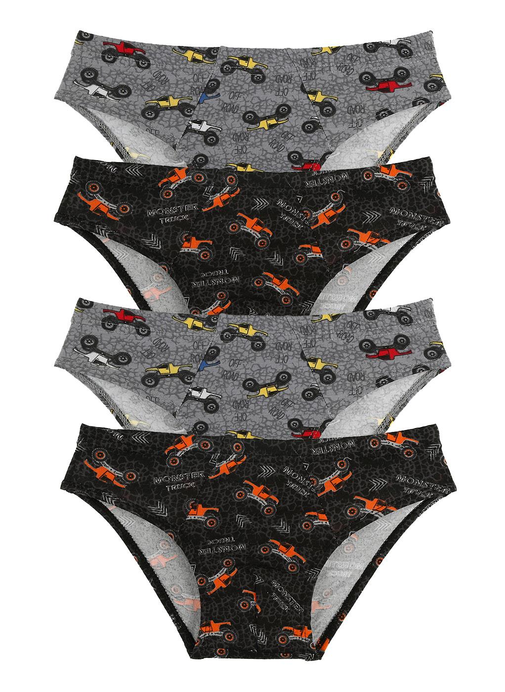 Gaćice za dečake 10/1 crno-sive