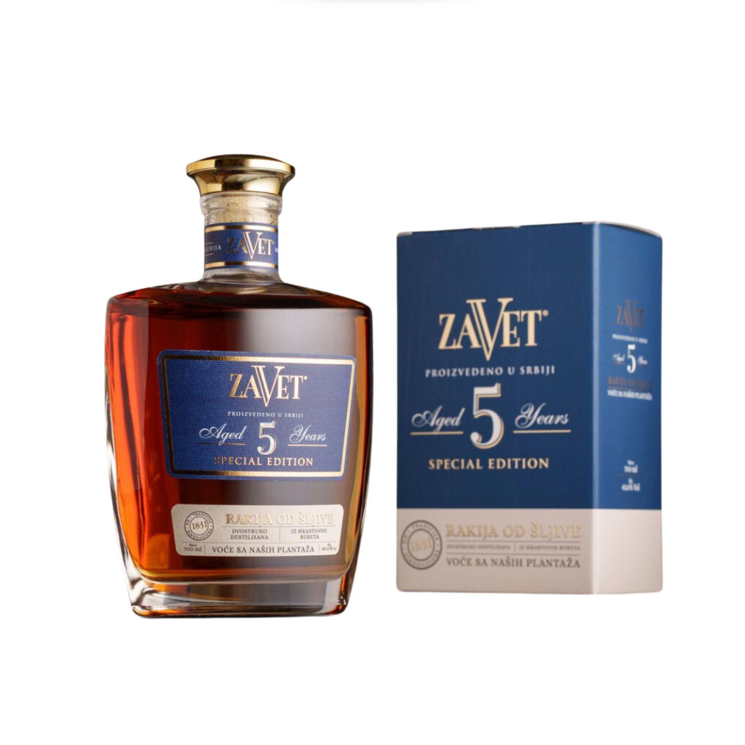 ZAVET Rakija Šljiva 5 Special Edition + GB alk. 43%, 0.7 l