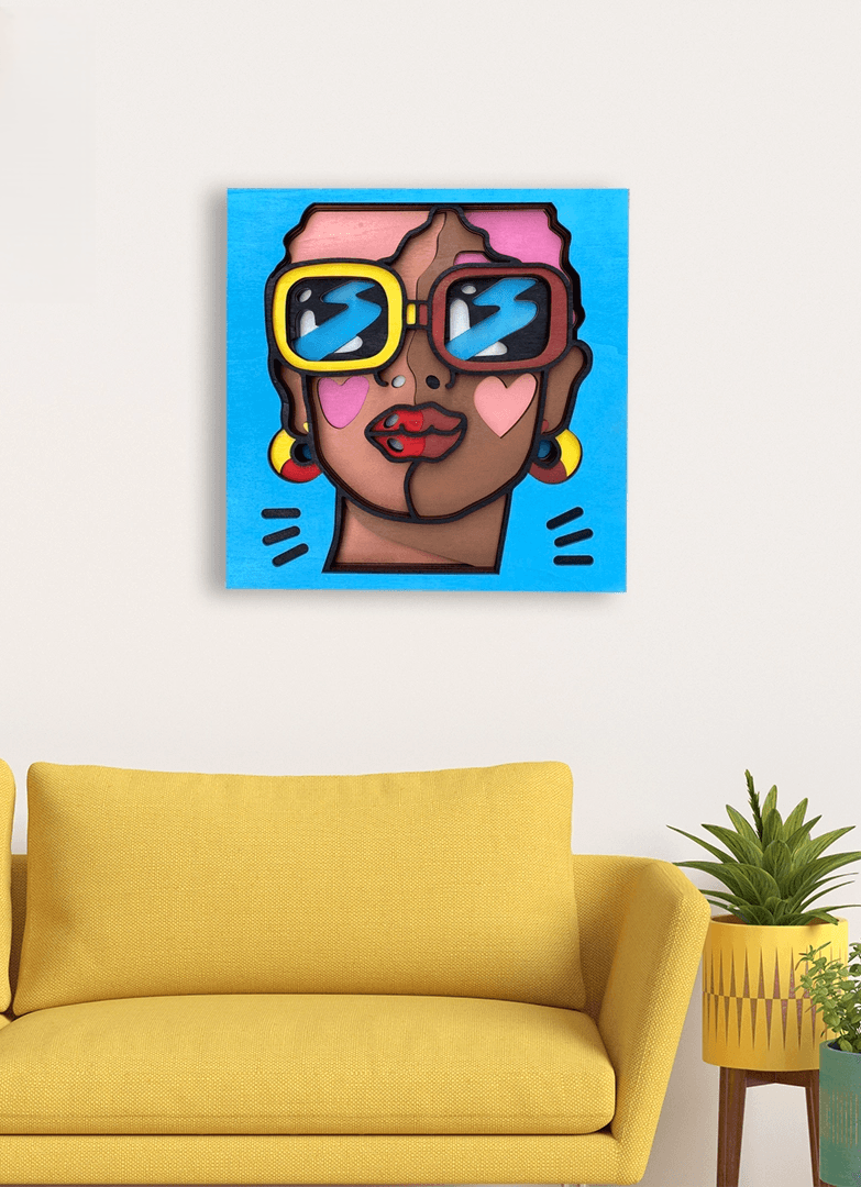 Zart Zidna dekoracija Art portret, 44x44 cm