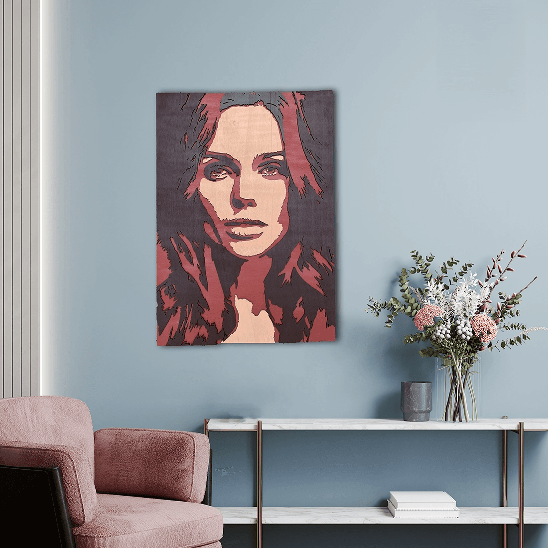 Zart Zidna dekoracija Portret žene, Šarena
