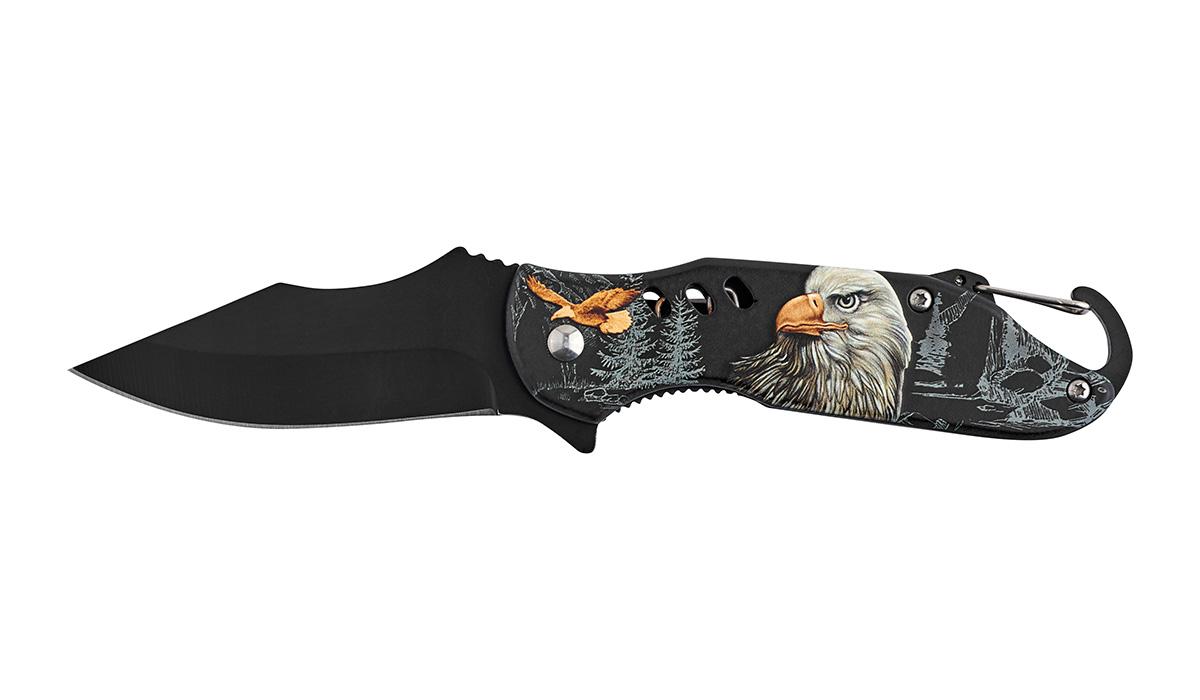 Selected image for AUSONIA Preklopni džepni nož EAGLE sa karabinerom 17cm