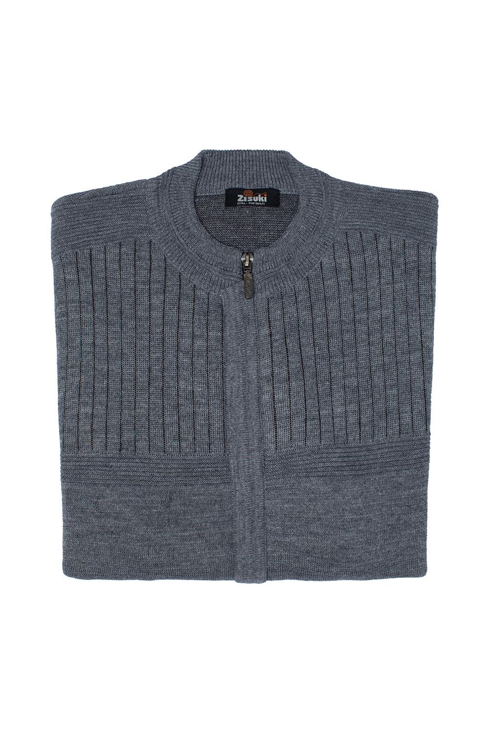 Zisuki Muški džemper sa zipom, Sivi