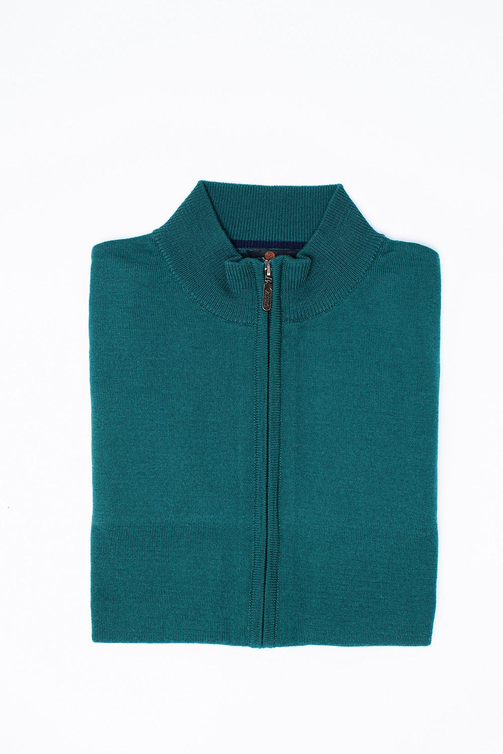 Zisuki Muški džemper sa zipom, Zeleni