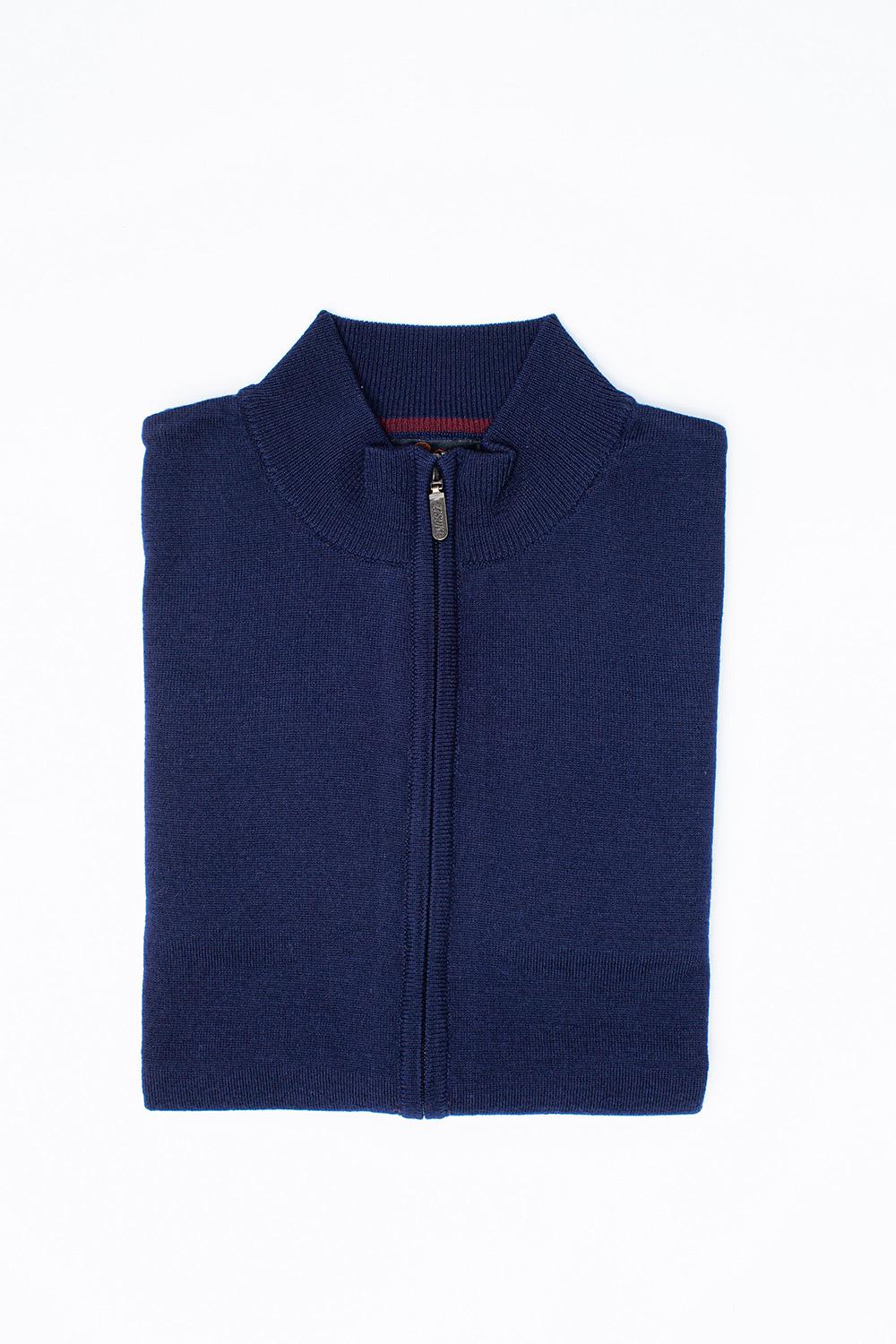 Zisuki Muški džemper sa zipom, Teget