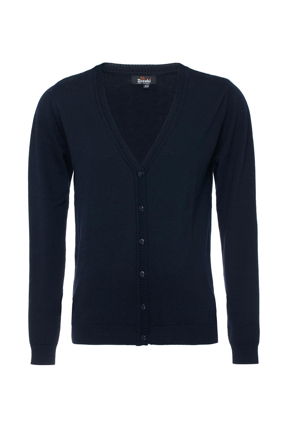 Zisuki Ženski kardigan, V izrez, Teget