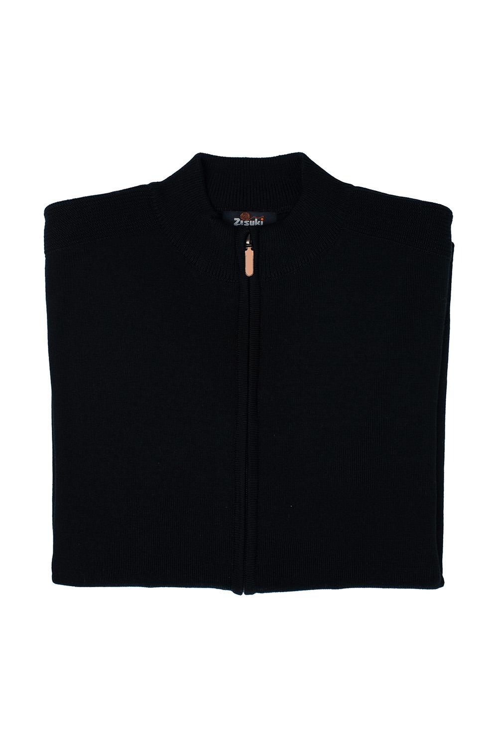 Zisuki Muški džemper sa zipom, Crni