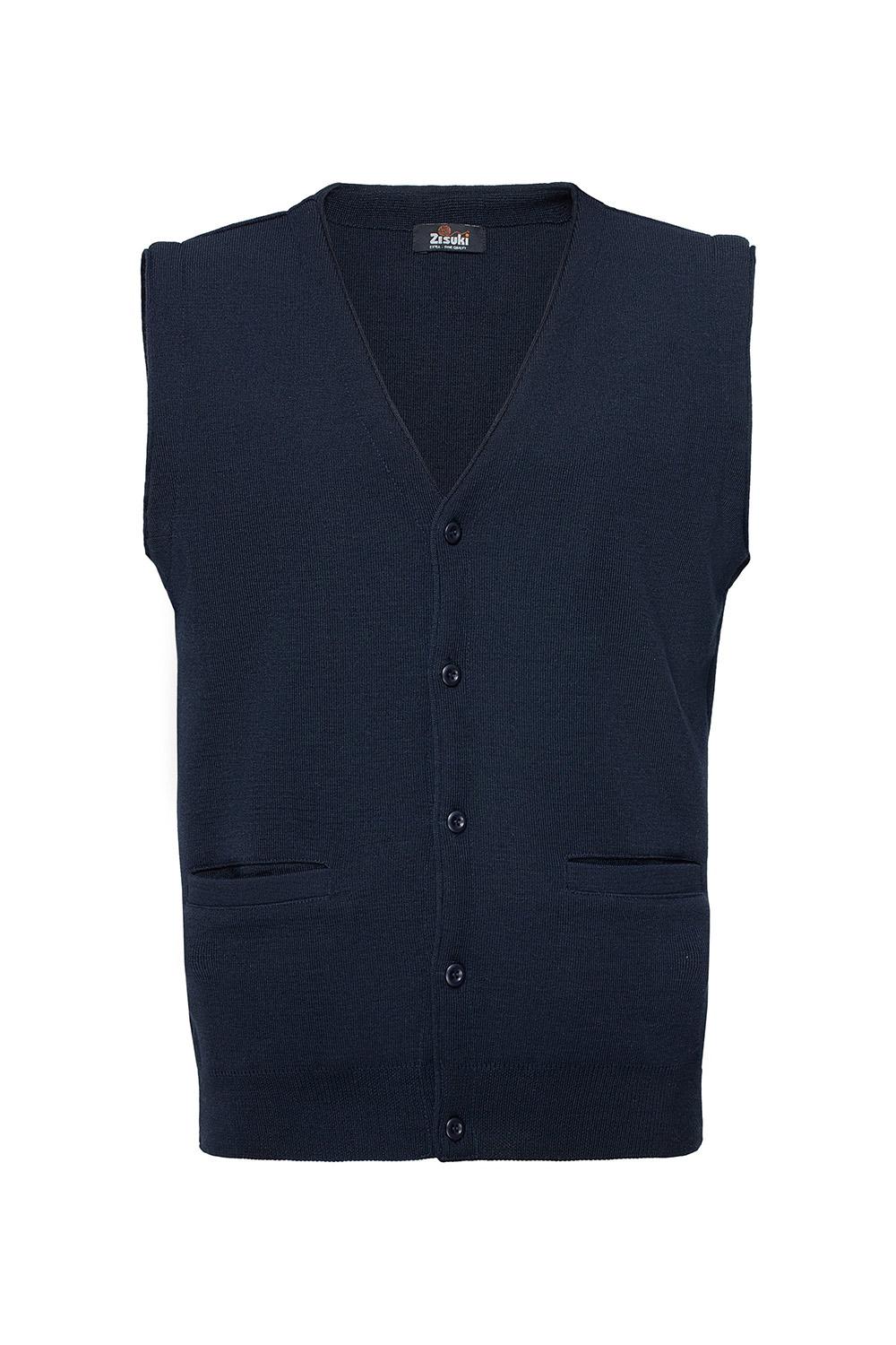 Zisuki Muški prsluk na kopčanje, Teget