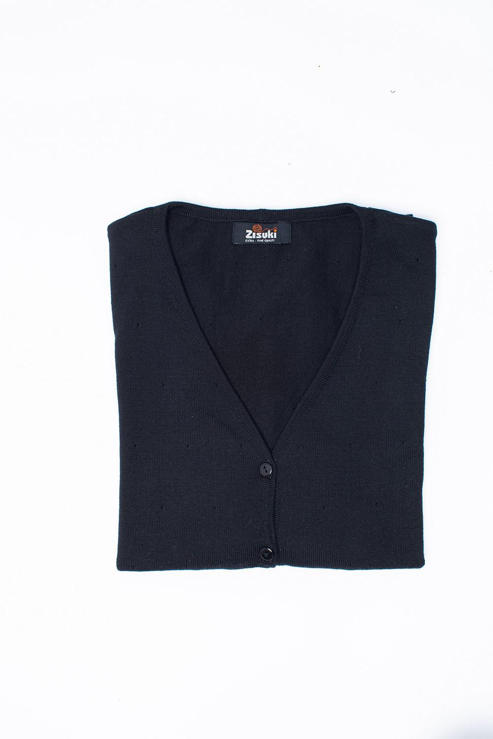 Zisuki Ženski kardigan, V izrez, Crni