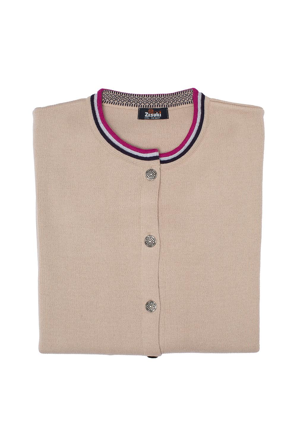 Zisuki Ženski kardigan, Okrugli izrez, Bež