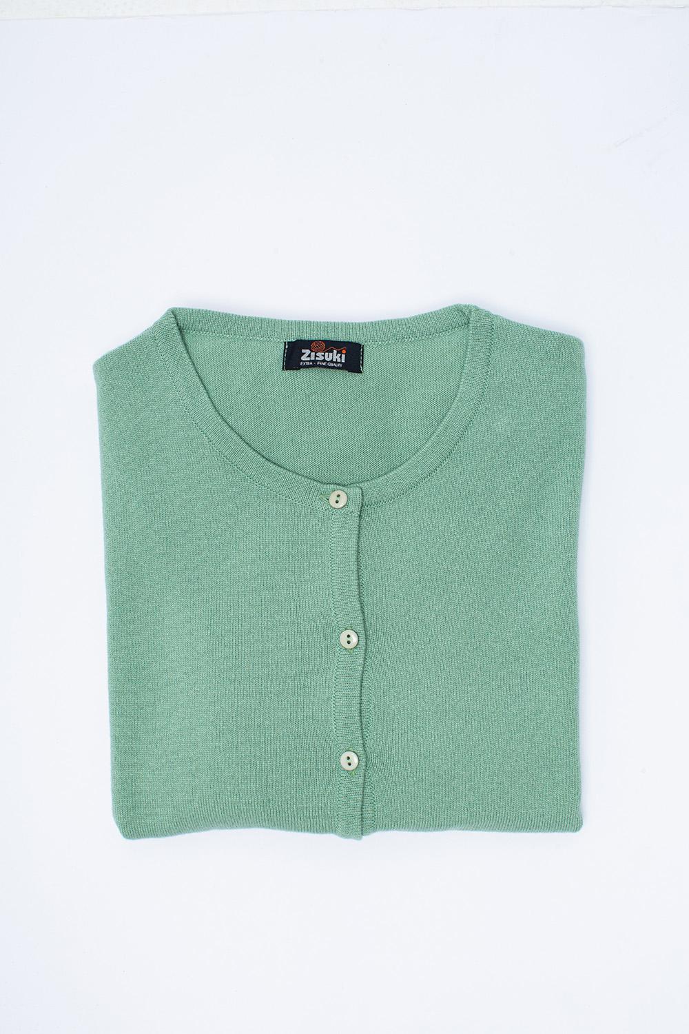 Zisuki Ženski kardigan, Okrugli izrez, Menta