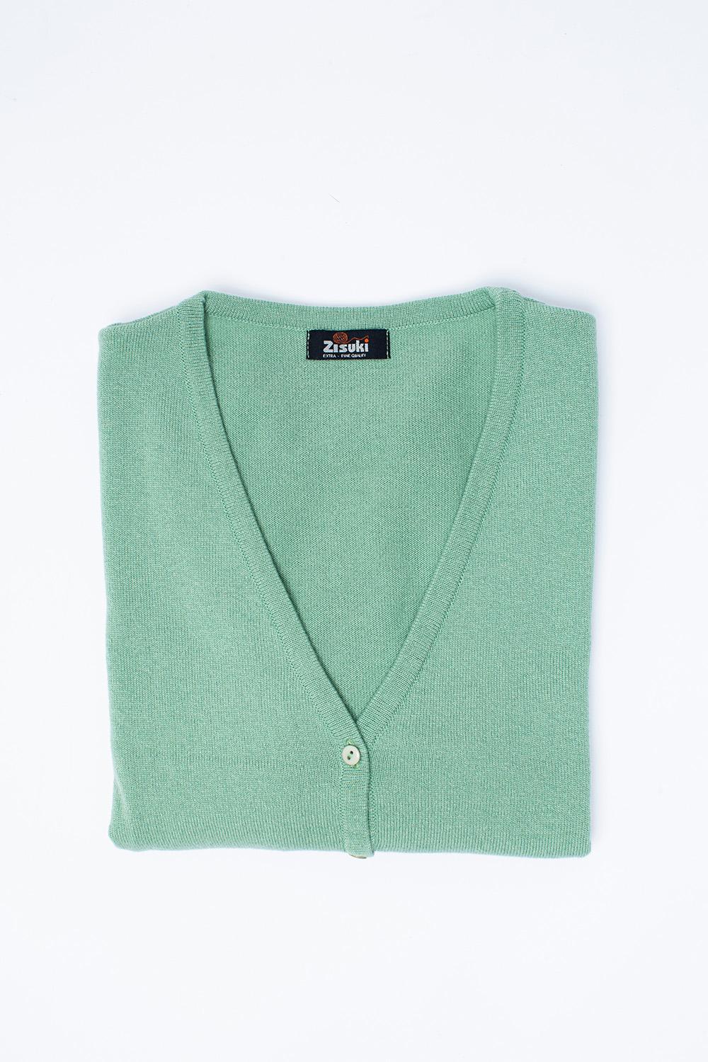 Zisuki Ženski kardigan, V izrez, Menta