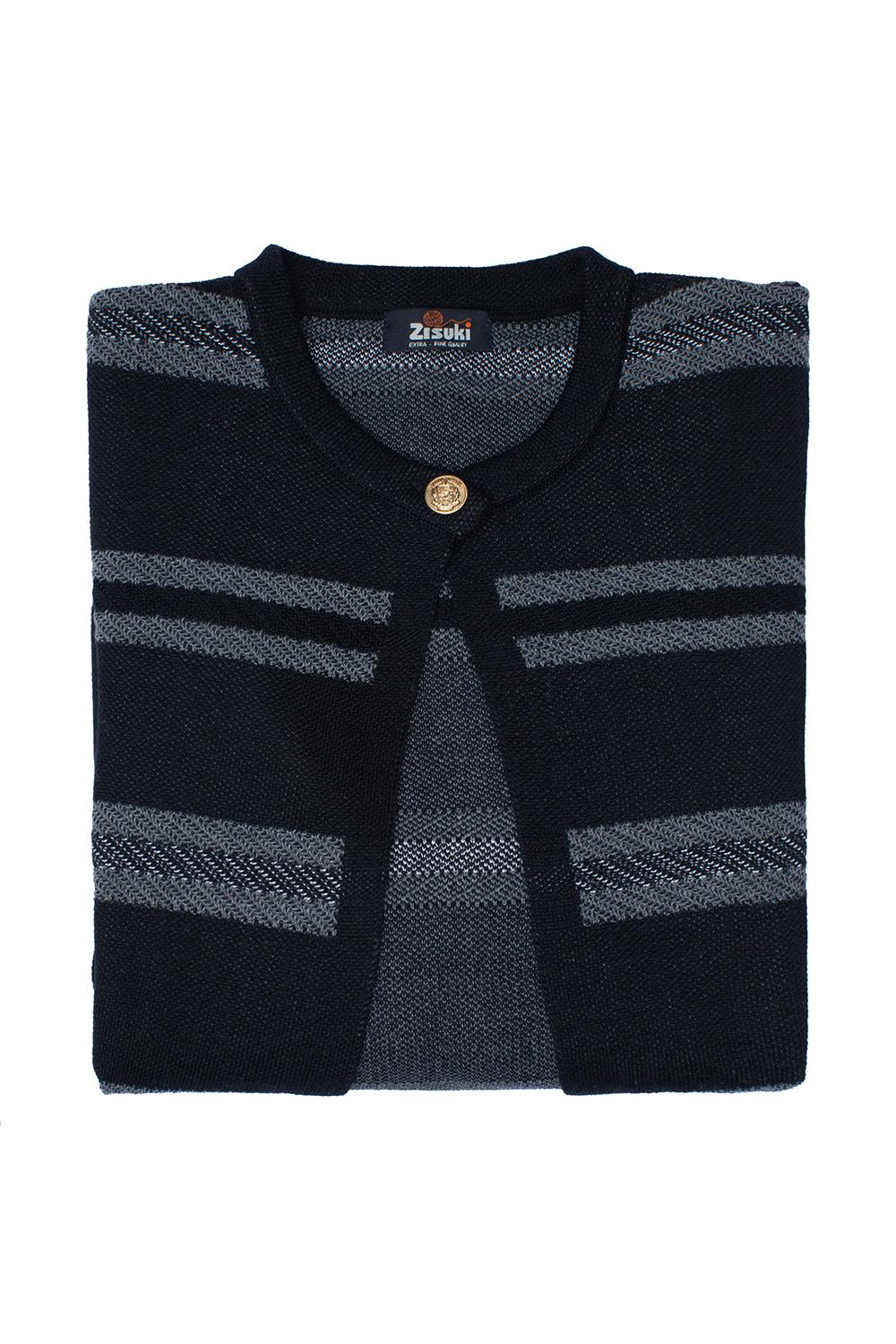 Zisuki Ženski kardigan sa jednim dugmetom, Crni