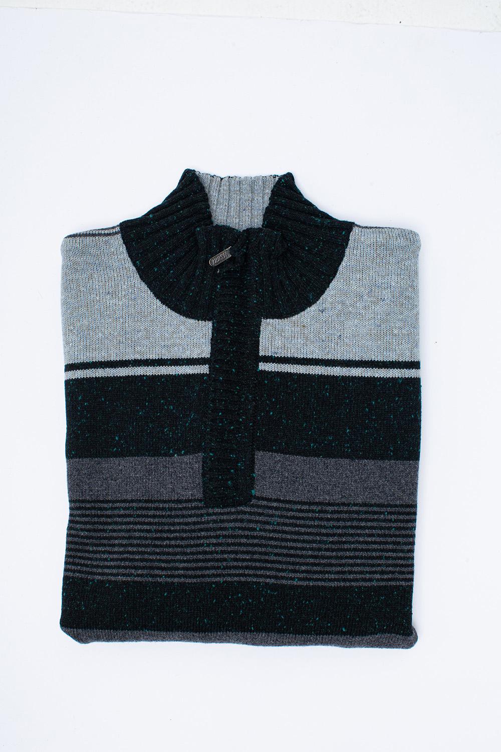 Zisuki Muški džemper sa zipom, Crni